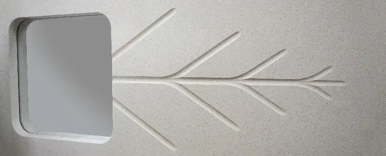 Fishbone drainage groove