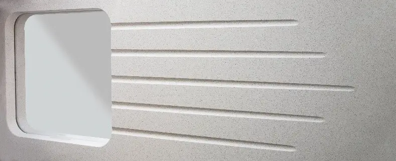 Reducing drainage groove