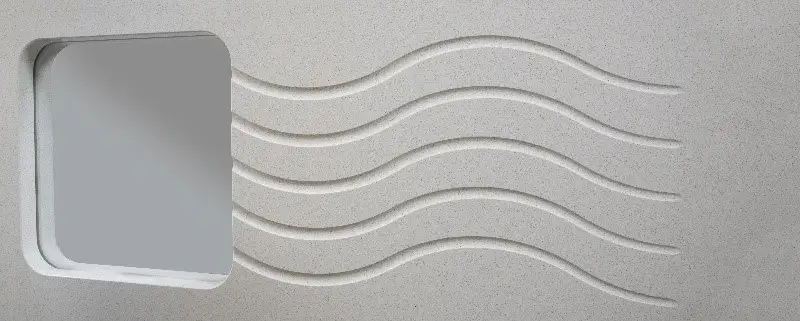 Wavy drainage groove