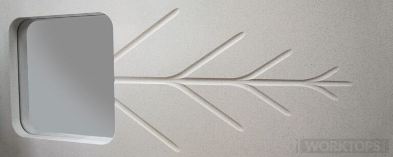 Kitchen worktop sink drainage